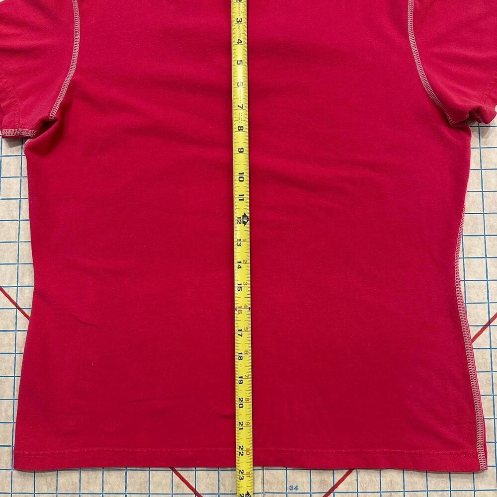Vintage Nike Shirt XL Pink Short Sleeve V Neck Swoosh Embroidered Y2K - Picture 12 of 14
